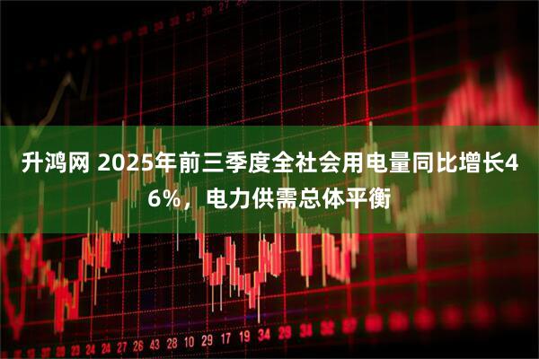 升鸿网 2025年前三季度全社会用电量同比增长46%，电力供需总体平衡