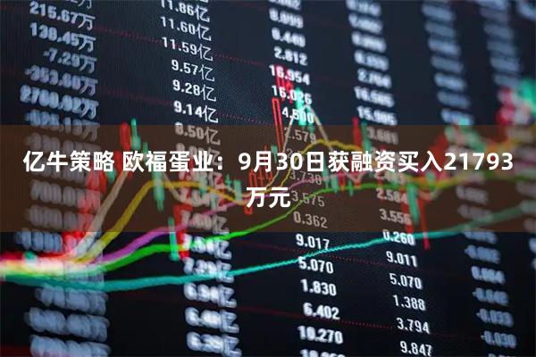 亿牛策略 欧福蛋业：9月30日获融资买入21793万元